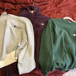 3 champion sweatshirts